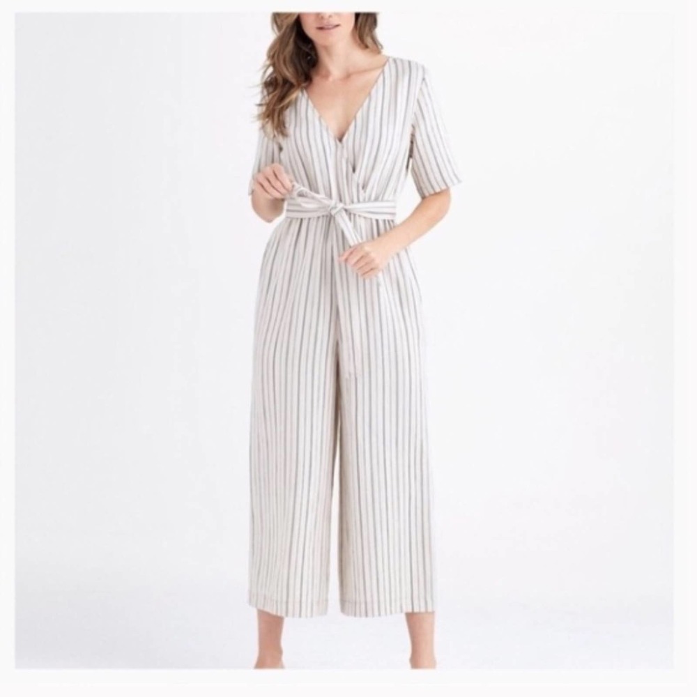 Vetta Striped Wrap Reversible Jumpsuit XS - BELT NOT INCLUDED